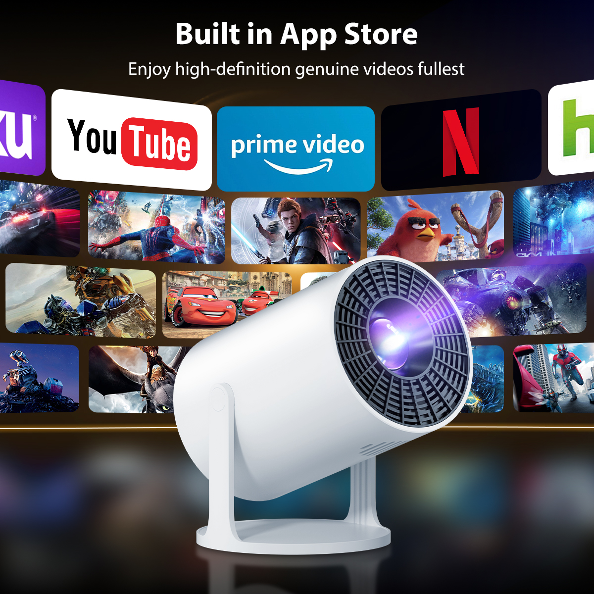 Home Cinema Compact - M300 Mini Projector 4K HD Native