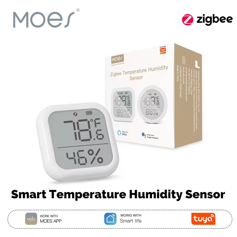 Home Cinema Led - MOES Tuya ZigBee Smart Home Temperature
