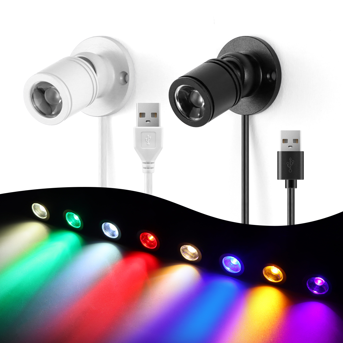 Home Cinema Led - 8Colors Mini Spot Light 1W Rotatable