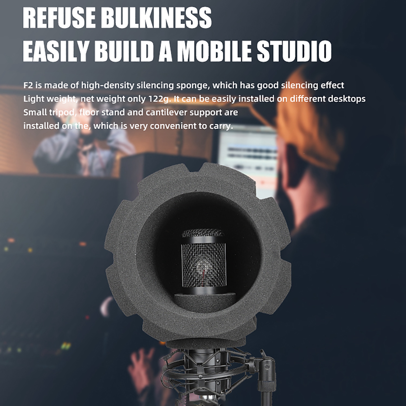 F2 Mic Sheild Microphone Foam  - đánh giá và giá Acoustic Foam Panel