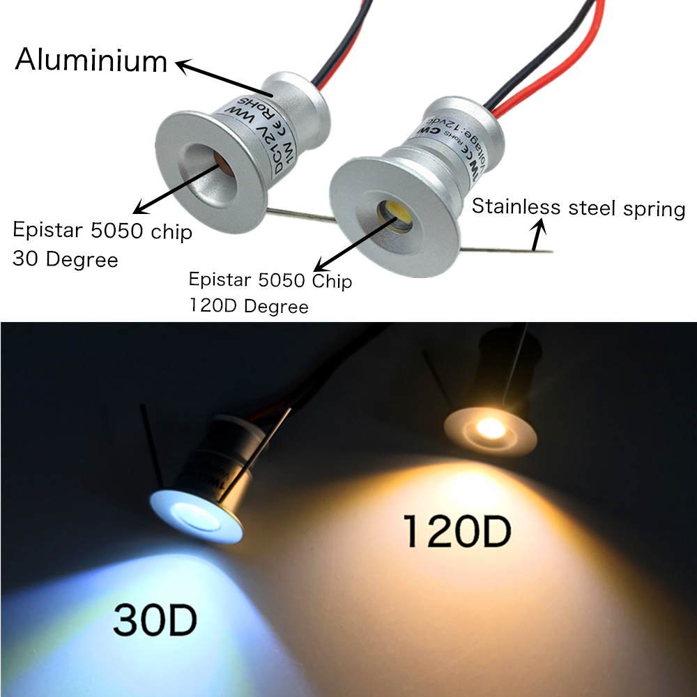 1W Mini Downlight Led 12V Smal - đánh giá và giá Home Cinema Led