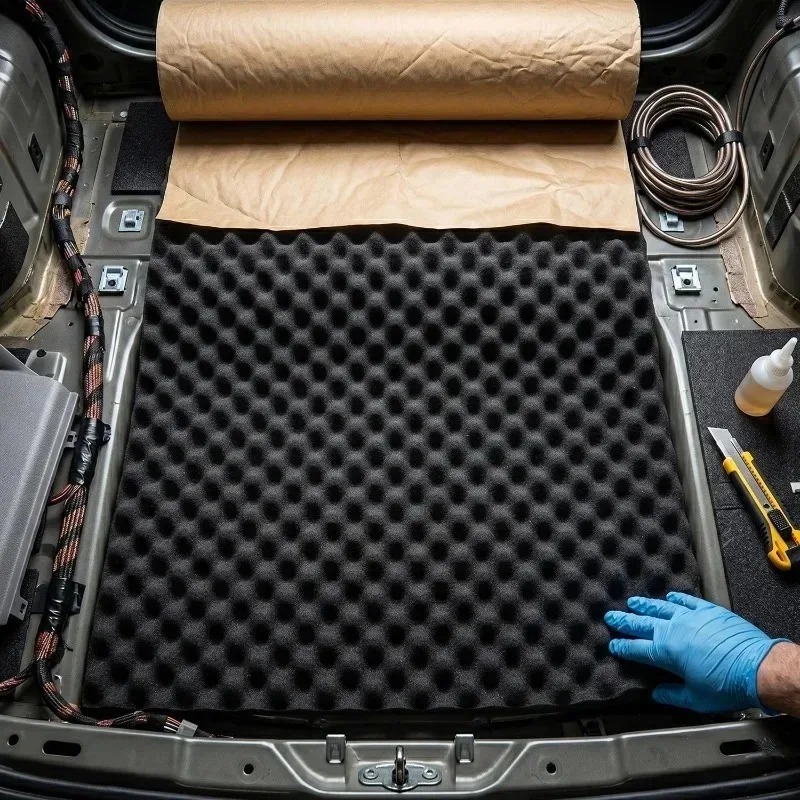 Mat Car Hood Insulation Silent - đánh giá và giá Acoustic Foam Panel