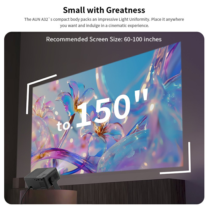 AUN A32 Pro Android 13 Project - đánh giá và giá Home Cinema Compact