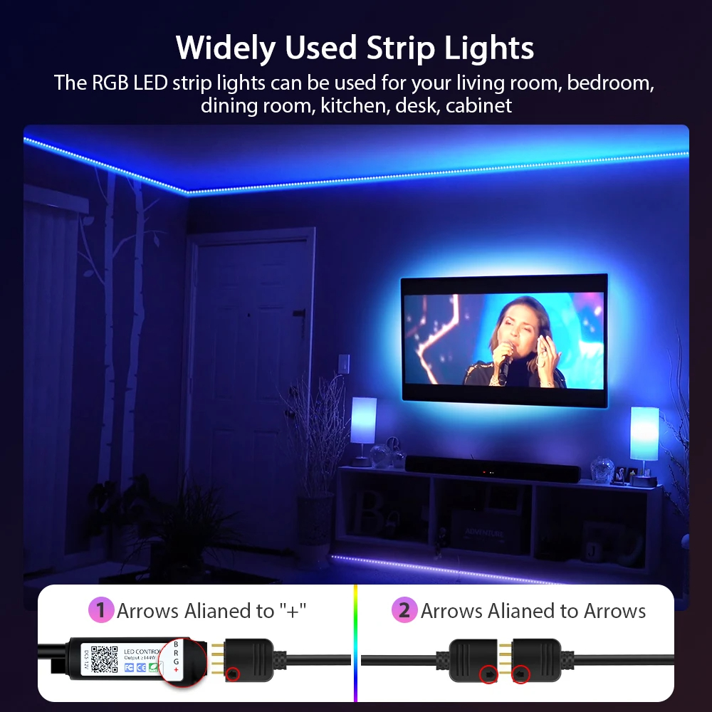 RGB 5050 Bluetooth LED Strip L - đánh giá và giá Ambient Light Strip Tv