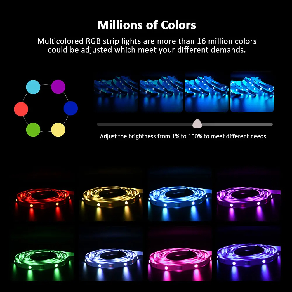 RGB 5050 Bluetooth LED Strip L - đánh giá và giá Ambient Light Strip Tv