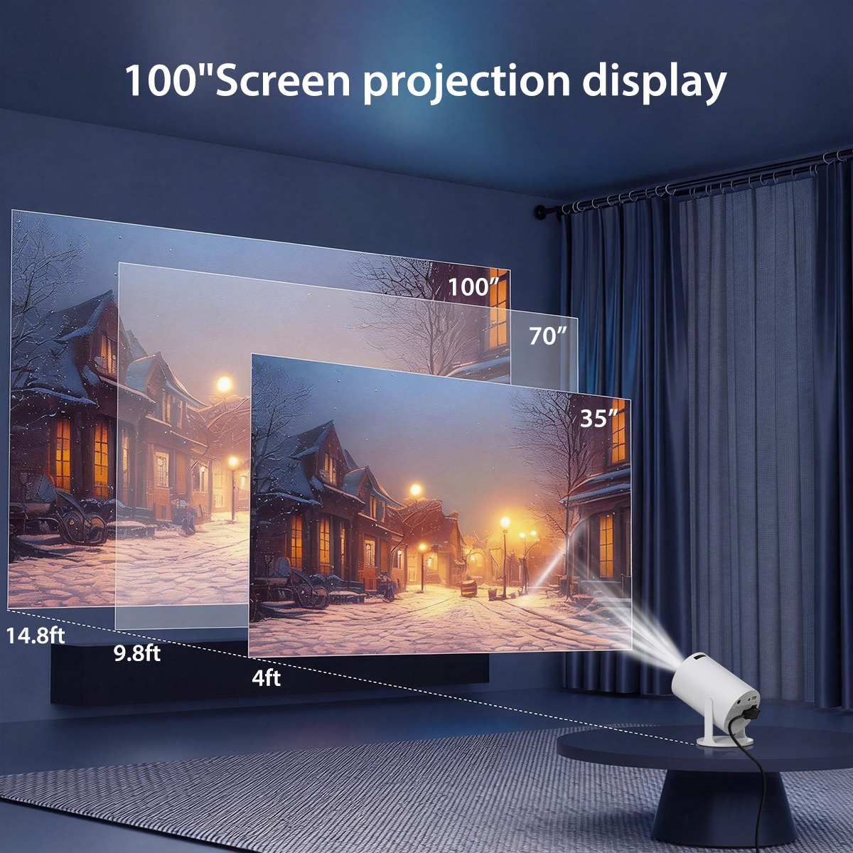M300 Mini Projector 4K HD Nati - đánh giá và giá Home Cinema Compact