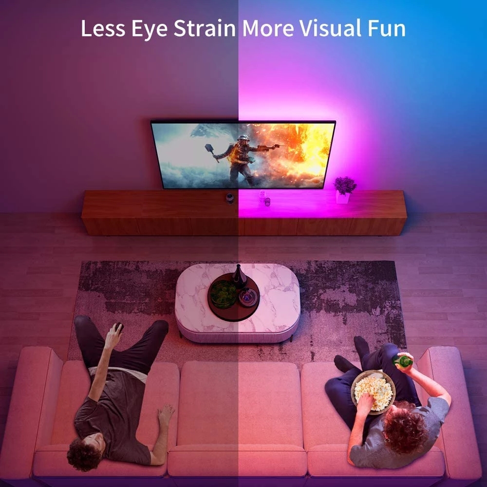 5050 RGB USB LED Strip Lights  - đánh giá và giá Ambient Light Strip Tv