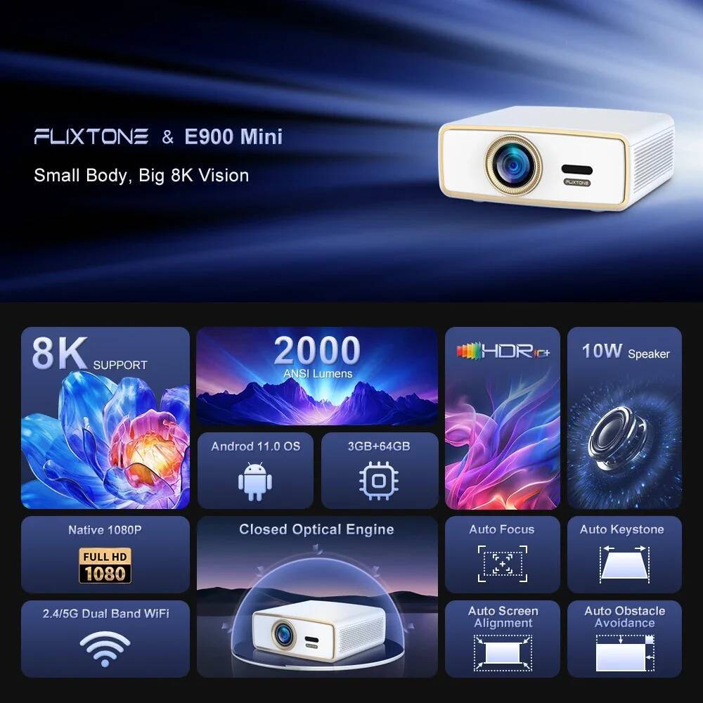 Flixtone E900 MINI Portable Pr - đánh giá và giá Home Cinema Compact
