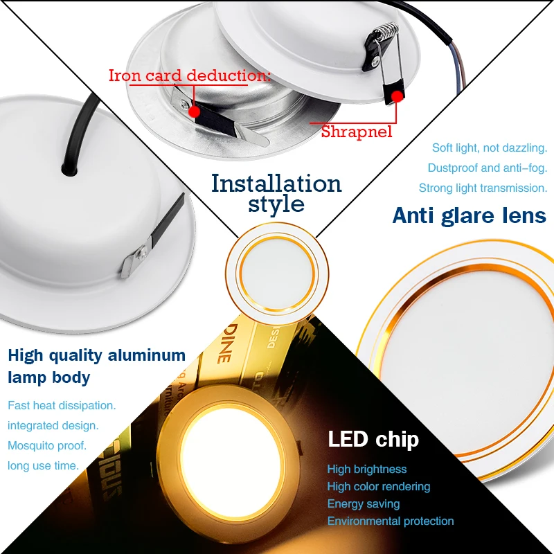 Led Downlight Recessed Round C - đánh giá và giá Home Cinema Led
